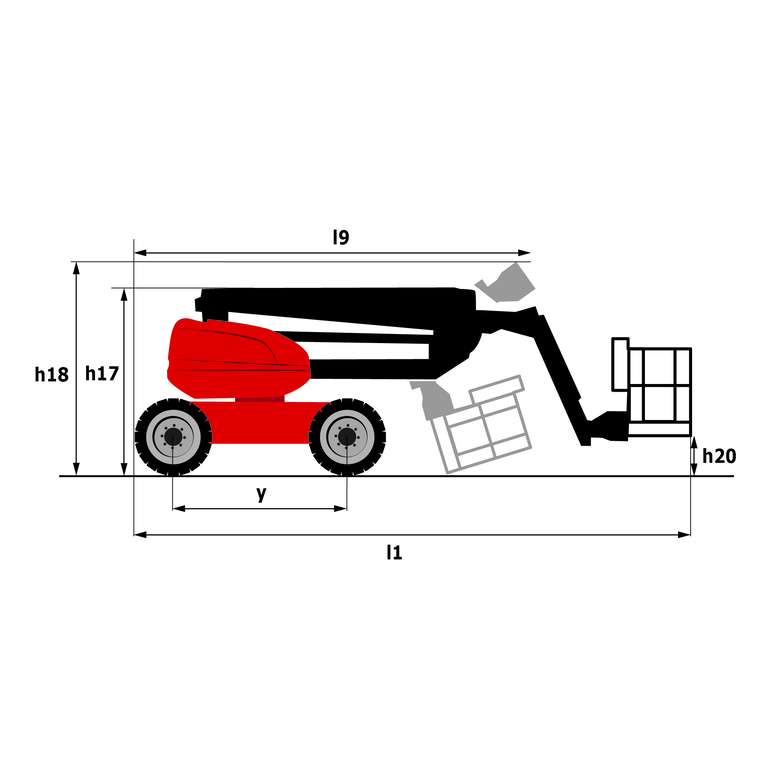 Manitou ATJ 46 overall dimensional drawing