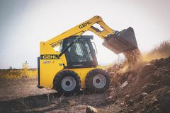 Gehl R165 skid loader working on the job site