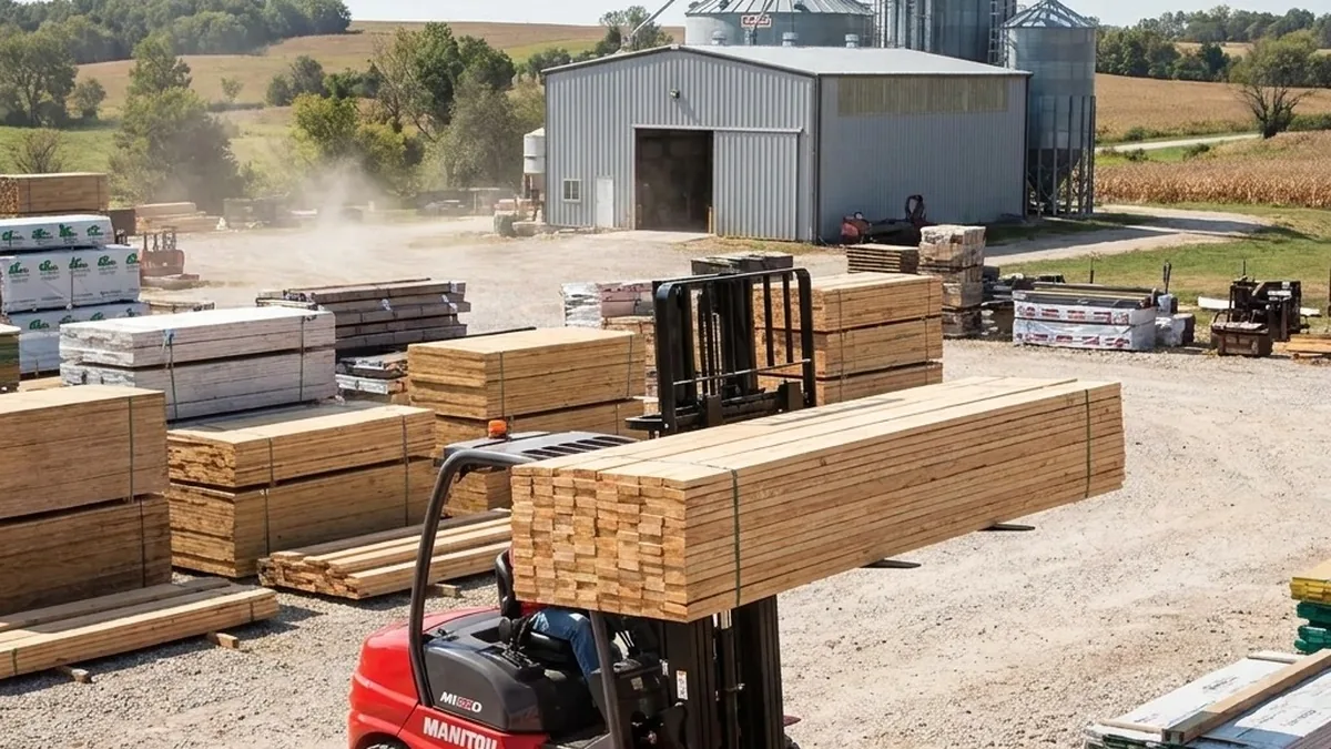Forklifts for the Lumberyard, Co-op, and Grain Operation: Why a Rough Terrain Forklift Beats a Warehouse Lift in the Lumberyard