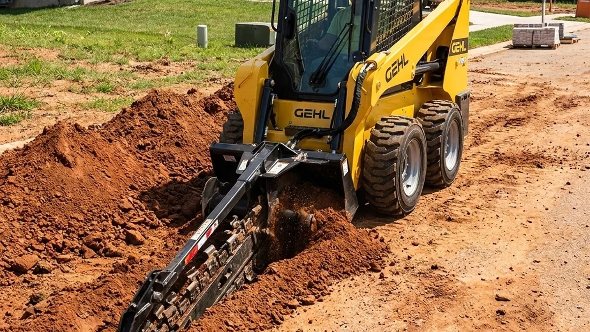 Running a Skid Steer Trencher in Clay Soil: Trenching Water, Electric and Septic Lines in Hard Mid-Missouri Ground