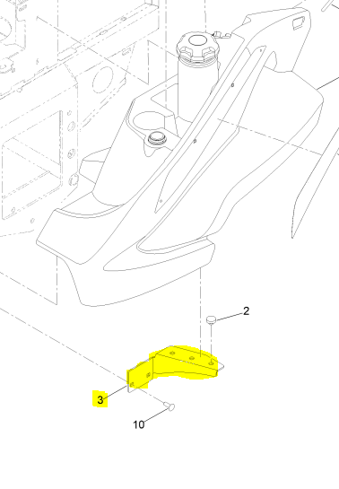 439-0448-00-P11 RT/SRT GAS TANK SUPPORT PAINTED