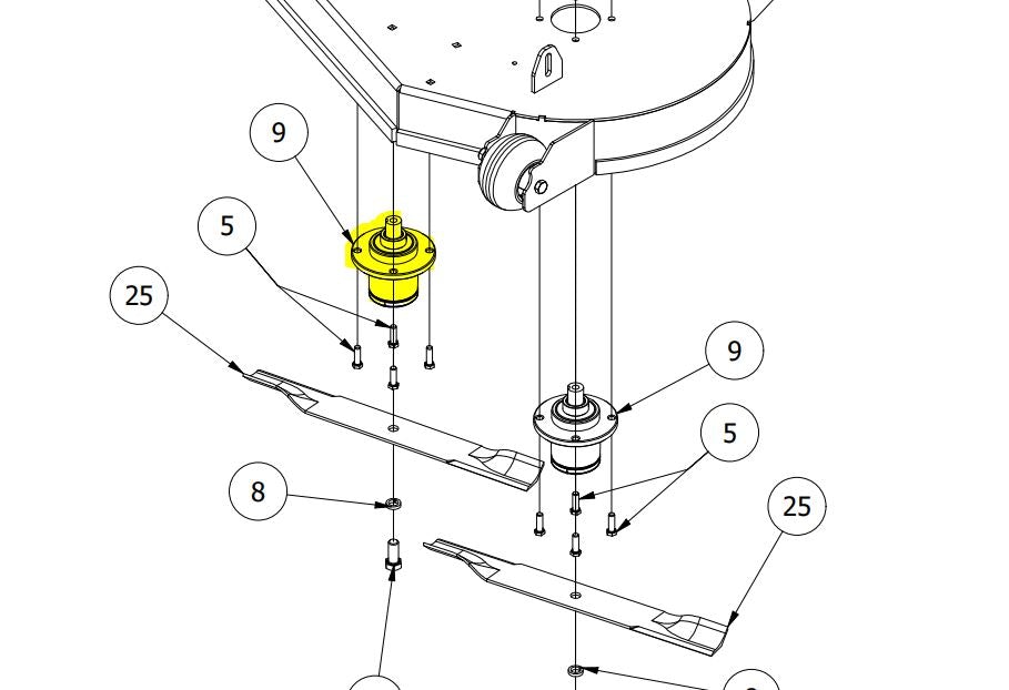 Spartan Mower Deck Spindles