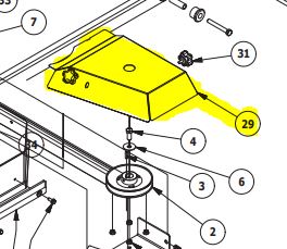 RZ 61" 2016-2019 Pulley Cover